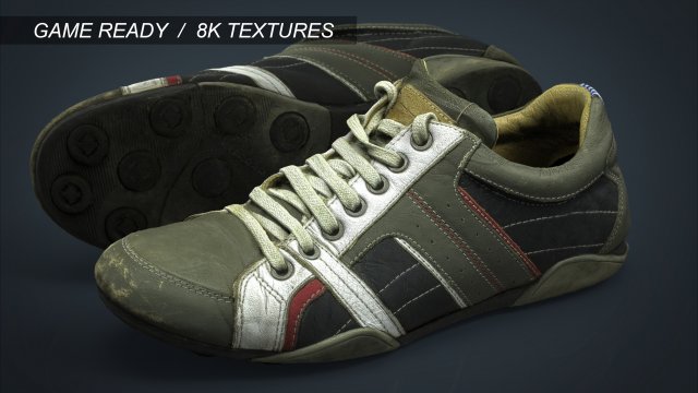 sneakers 5 3D Model .c4d .max .obj .3ds .fbx .stl .blend 