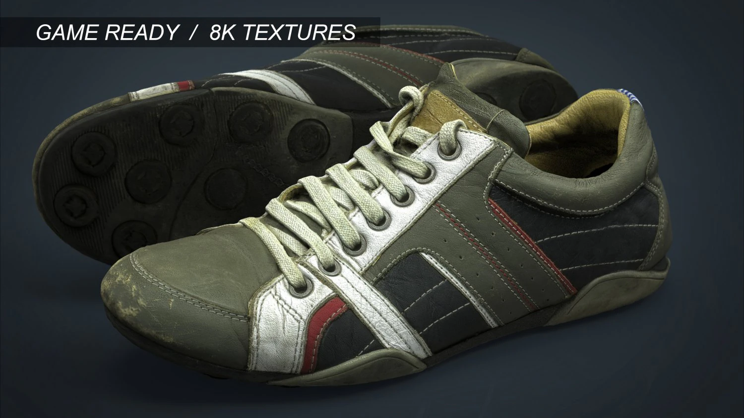 sneakers 5 3D Model .c4d .max .obj .3ds .fbx .stl .blend