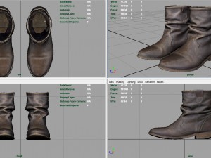 womens boots 2 3D मॉडल