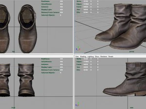 botas femininas 2 Modelo 3D