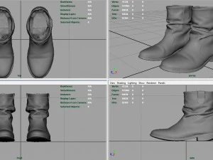 botas femininas 2 Modelo 3D