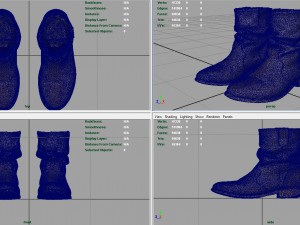 womens boots 2 3D मॉडल