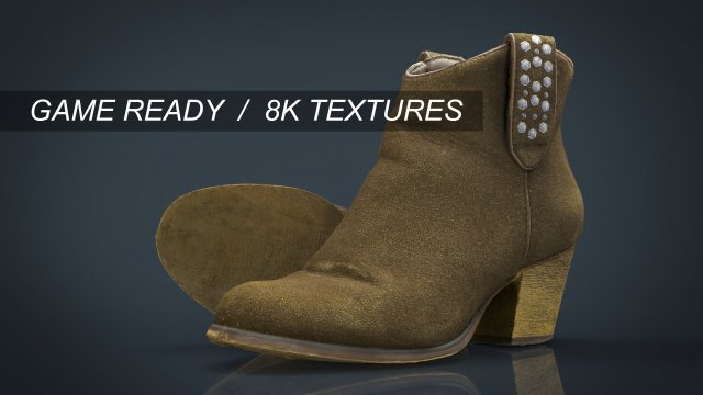 womens boots 3 3D Модель .c4d .max .obj .3ds .fbx .stl .blend 