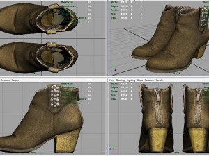 womens boots 3 3D Модель