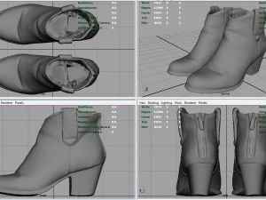 womens boots 3 3D Модель