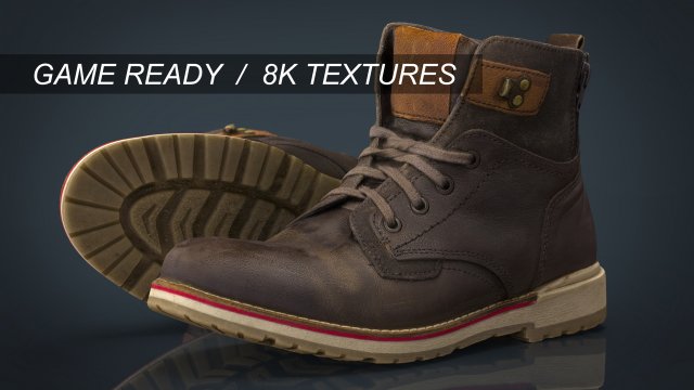 hiking boots 2 3D Model .c4d .max .obj .3ds .fbx .stl .blend 