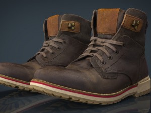 hiking boots 2 3D Model
