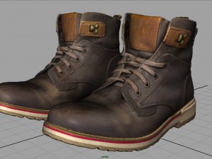 hiking boots 2 3D Model