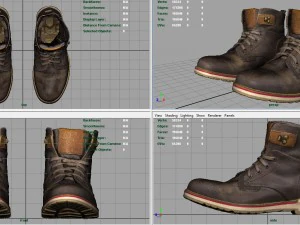 scarponi da trekking 2 Modello 3D