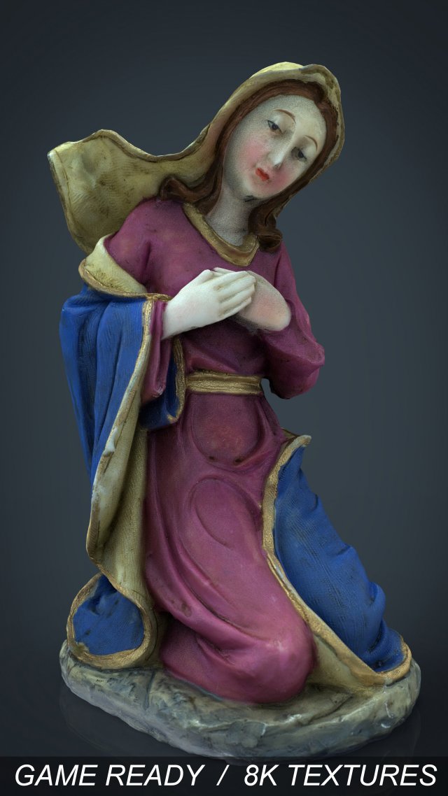 The virgin mary 3D 모델 .c4d .max .obj .3ds .fbx .stl .blend 