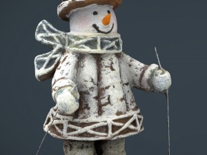 snowman skiing Modelo 3D