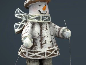 boneco de neve esquiando Modelo 3D