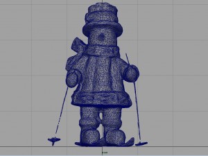 snowman skiing Modèle 3D