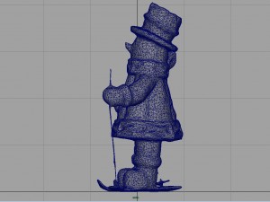 snowman skiing Modèle 3D