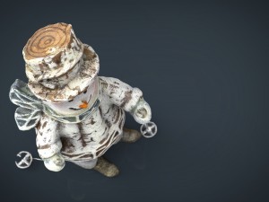 snowman skiing Modèle 3D