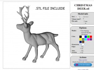 christmas deer Model 3D