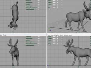 christmas elk Modello 3D