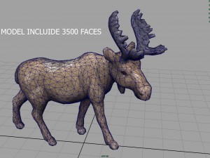christmas elk Modello 3D