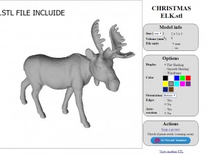 christmas elk Modello 3D