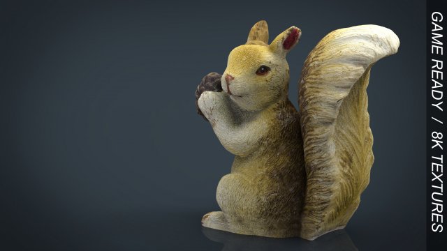 squirrel 3D Model .c4d .max .obj .3ds .fbx .stl .blend 
