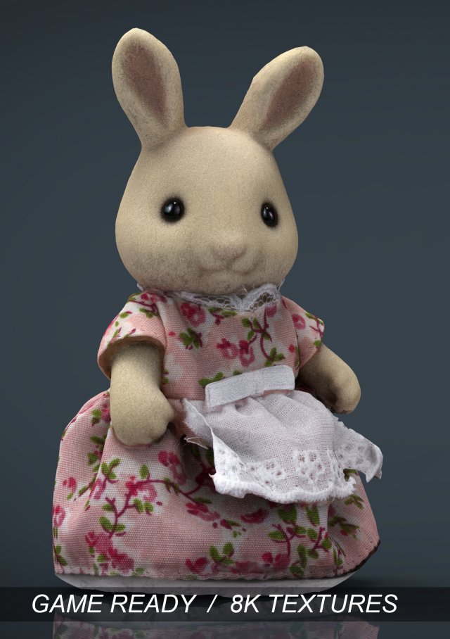 rabbit mother 3D Модель .c4d .max .obj .3ds .fbx .stl .blend 