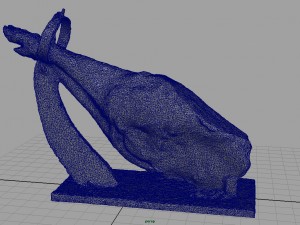 serrano ham with holder 3D Model