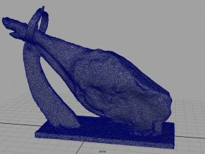 serrano ham with holder 3D Model