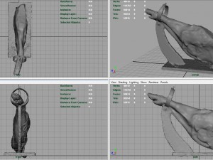 serrano ham with holder 3D Model