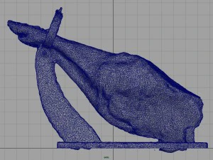 serrano ham with holder 3D Model