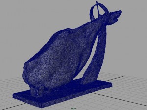 serrano ham with holder 3D Model
