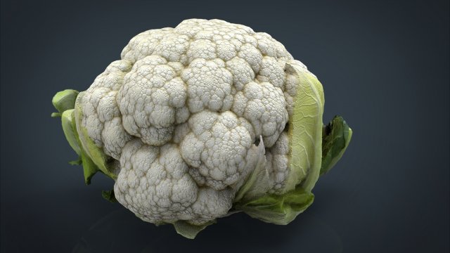 cauliflower 3D Модель .c4d .max .obj .3ds .fbx .stl .blend 