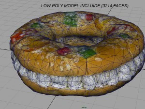 three kings cake 3D Model