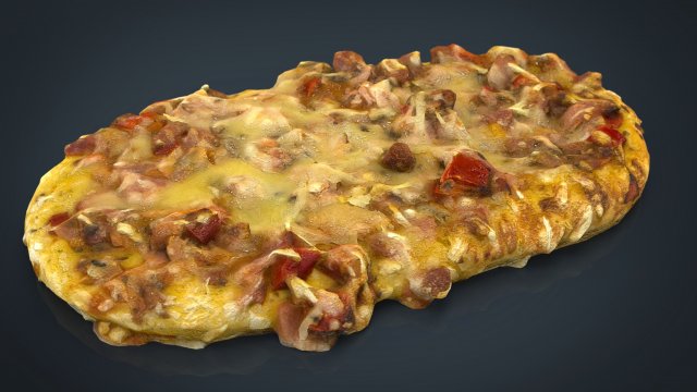 pizza 3D 모델 .c4d .max .obj .3ds .fbx .stl .blend 
