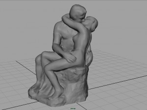 the kiss rodin sculpture 3Dモデル
