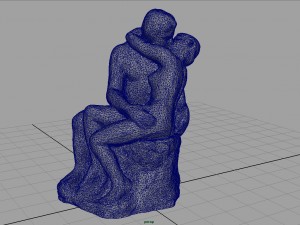 the kiss rodin sculpture 3Dモデル