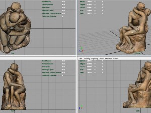 the kiss rodin sculpture 3Dモデル