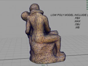 &ouml;p&uuml;c&uuml;k rodin heykeli 3D Model