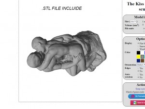 the kiss rodin sculpture 3Dモデル