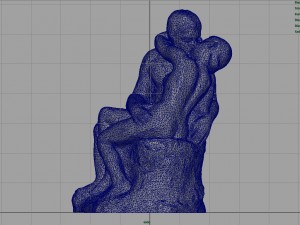 the kiss rodin sculpture 3Dモデル