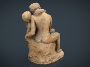the kiss rodin sculpture 3Dモデル