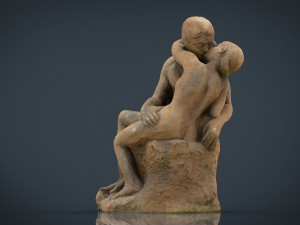 the kiss rodin sculpture 3Dモデル