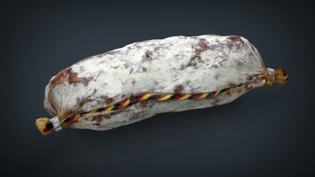 sausage salami 1 3Dモデル .c4d .max .obj .3ds .fbx .stl .blend 