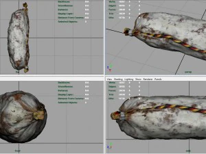 sausage salami 1 3D Model