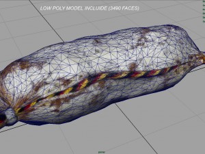 sausage salami 1 3Dモデル
