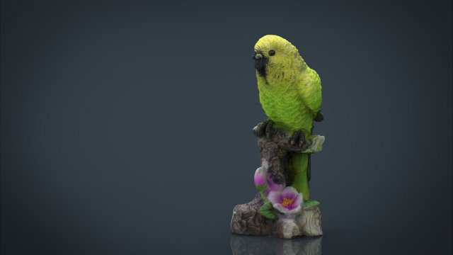 green parrot 3D मॉडल .c4d .max .obj .3ds .fbx .stl .blend 