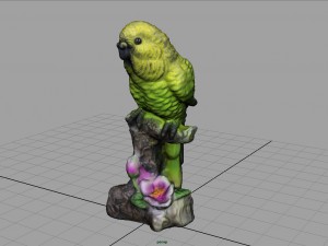 green parrot 3D मॉडल
