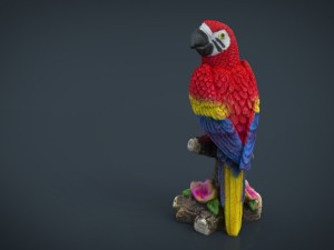 red parrot Modelo 3D
