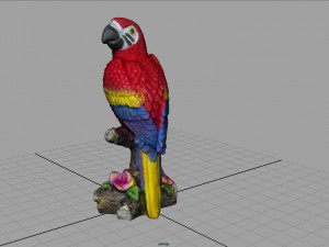red parrot Modelo 3D