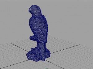 red parrot Modelo 3D