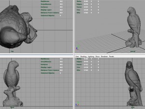 red parrot Modelo 3D